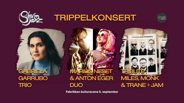 Stormjazz 2026: Trippelkonsert: Gabriela Garrubo + Neset/Eger + Sirkelen Jazz Orchestra & JAM