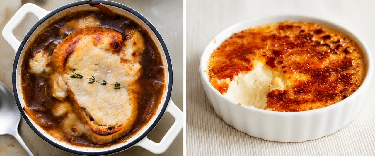 KW Folkekøkken: French onion soup and Crème brûlée 