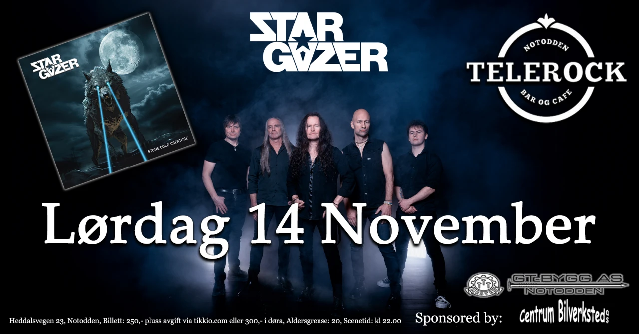 STARGAZER LIVE PÅ TELEROCK