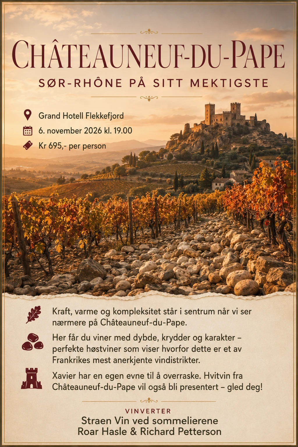 Cháteauneuf-Du-Pape, Sør Rhone på sitt mektigste