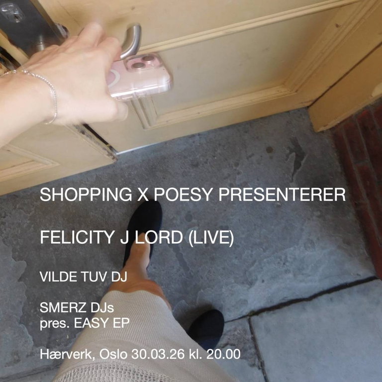 Shopping og Poesy presenterer: Felicity J Lord