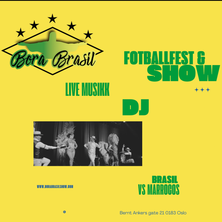 Fotballfest & Show – BoraBrasil live i Oslo! 🇧🇷🔥⚽🇲🇦