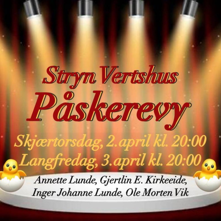 Påskerevy 2026 på Stryn Vertshus
