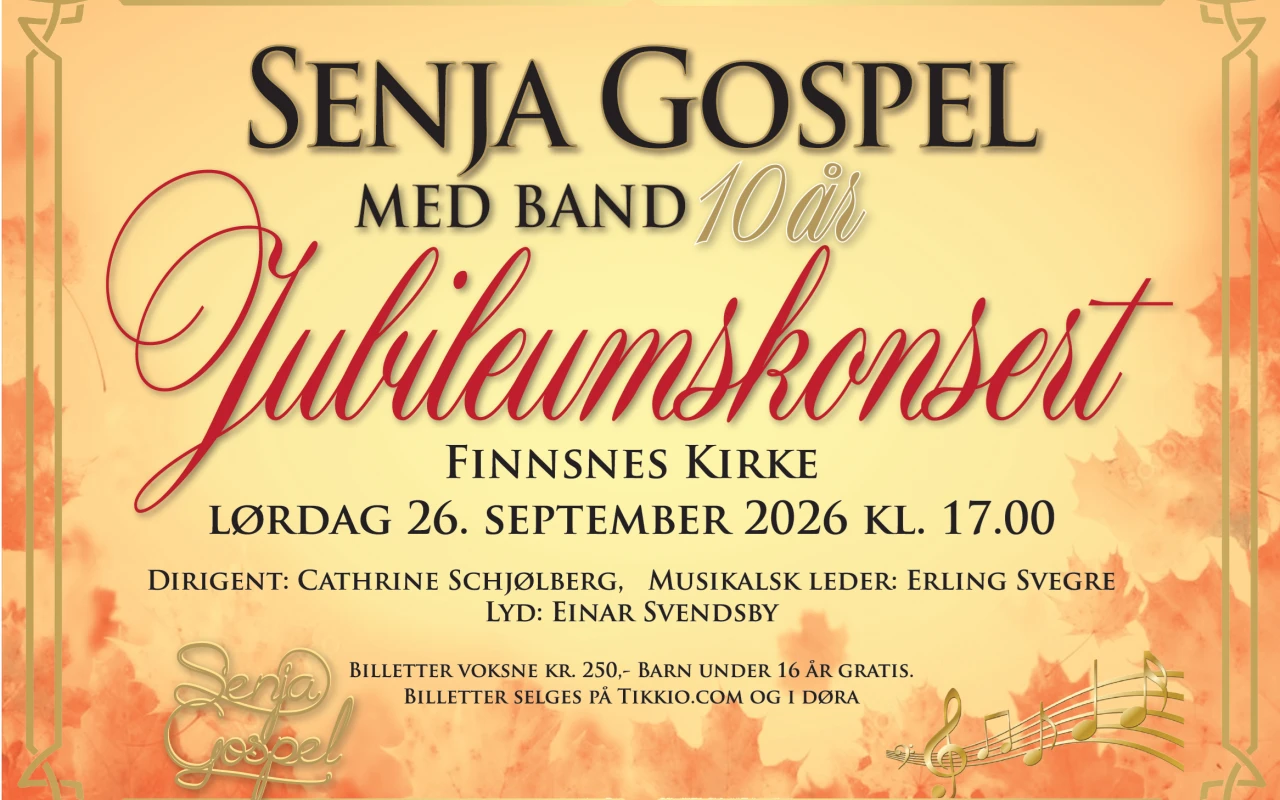 Senja Gospel Jubileumskonsert 2026