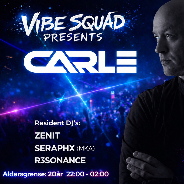 VIBE SQUAD presents CARL E @ KOMETEN