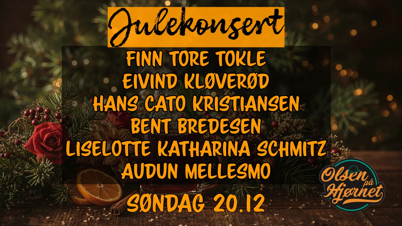 Julekonsert søndag 20.12 // Olsen på Hjørnet
