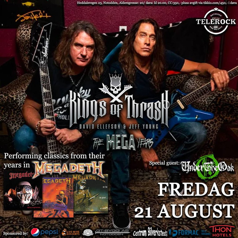 DAVID ELLEFSONS KINGS OF THRASH LIVE PÅ TELEROCK