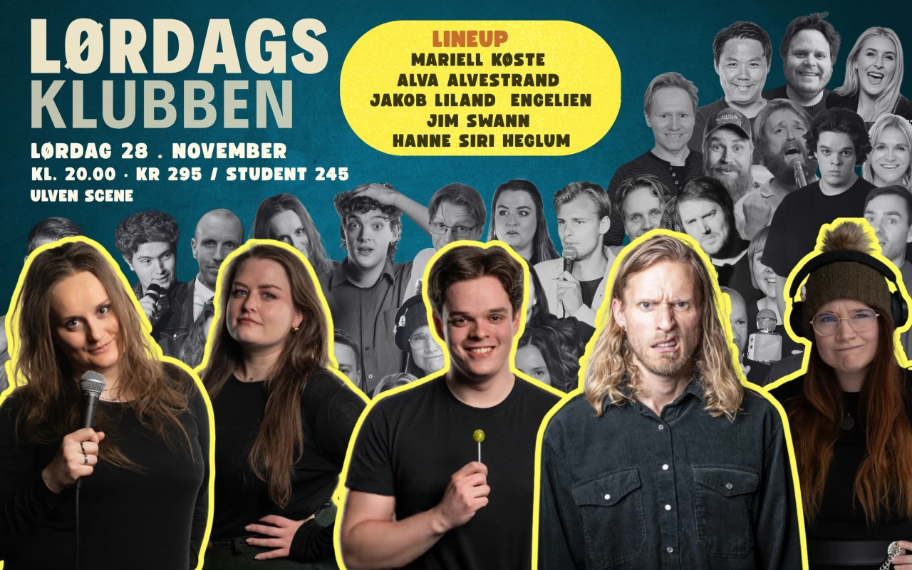 Lørdagsklubben-Mariell Køste, Alva Alvestrand, Jakob Engelien, Jim Swann og Hanne Siri Heglum