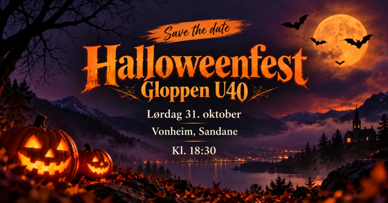 🎃 Halloweenfest med Gloppen U40 👻