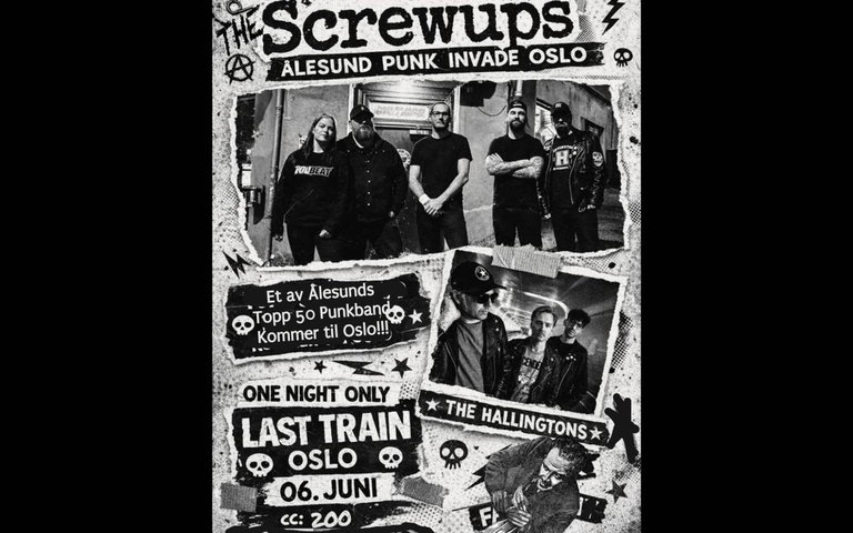 Bilde for arrangement The Screwups. Supp The Hallingtons