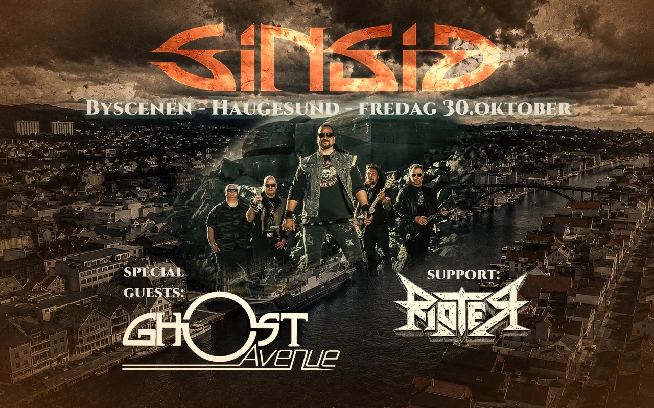 SINSID – “All That Remains” Releasefest | Rioter + Ghost Avenue  // Byscenen Haugesund
