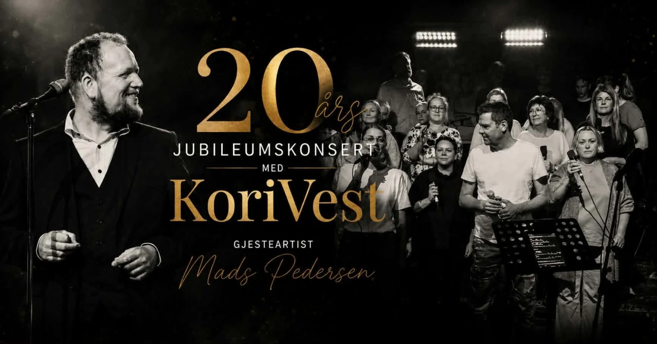 Jubileumskonsert Korivest 20 år. Gjestesolist Mads Pedersen.