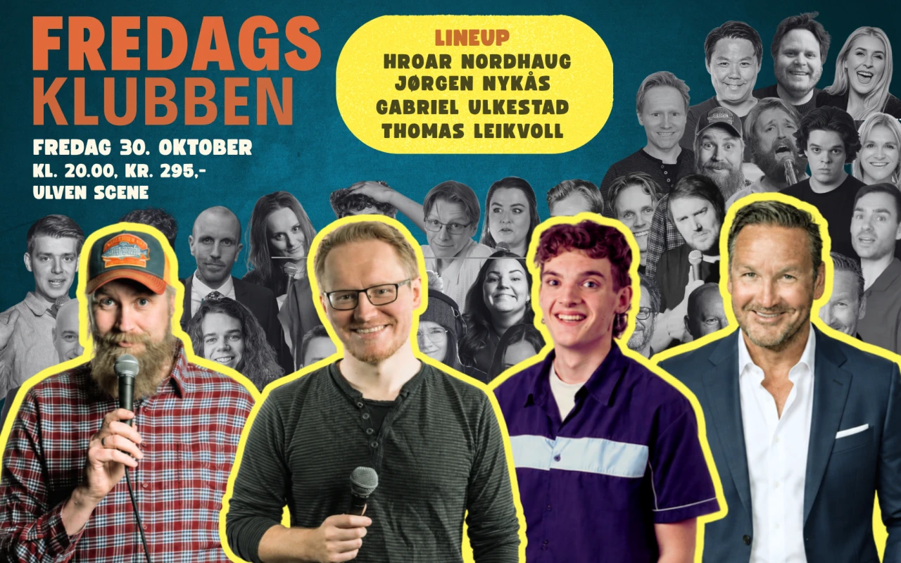 Fredagsklubben Hroar Nordhaug, Jørgen Nykås, Gabriel Ulkestad og Thomas Leikvoll