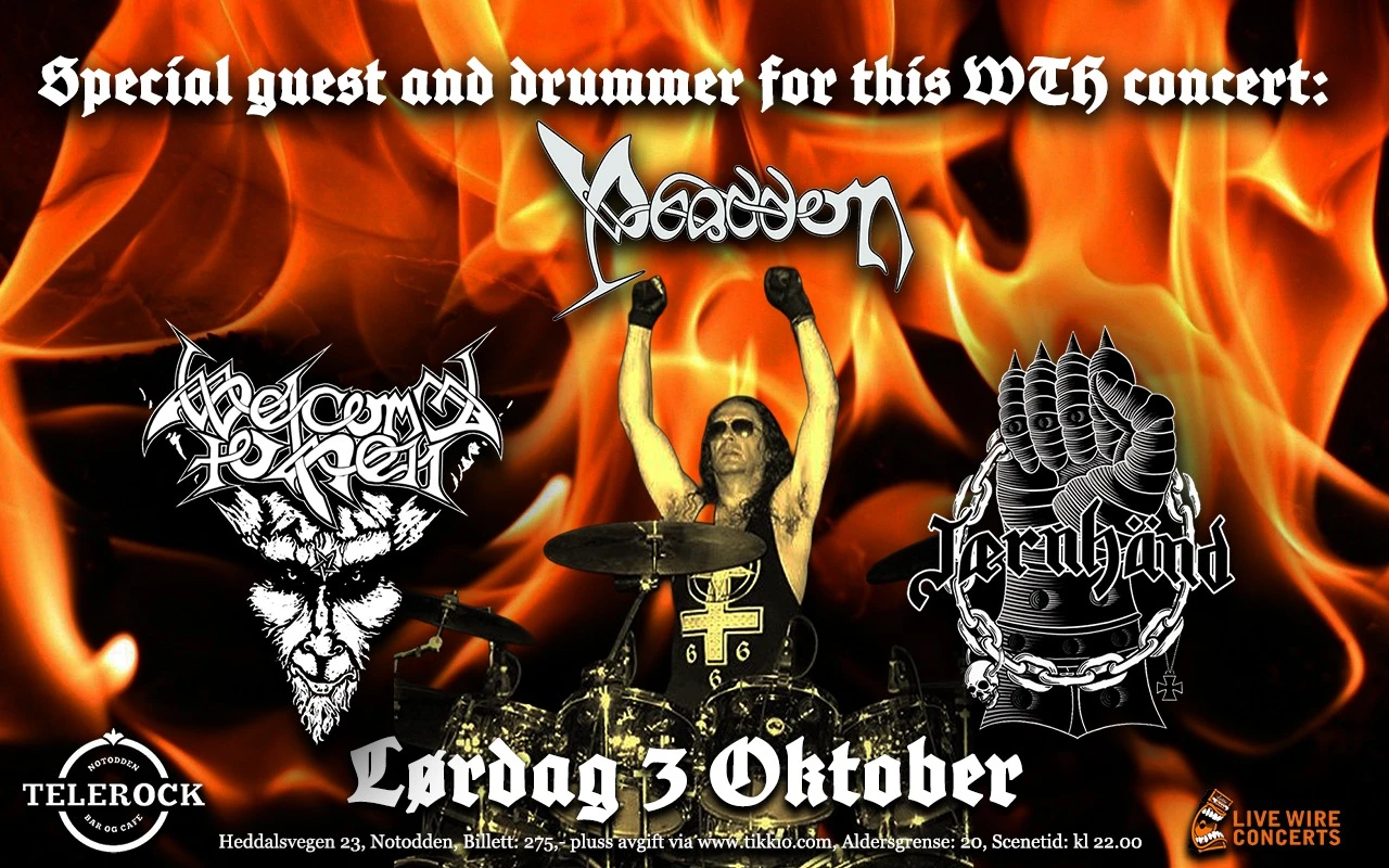 Jærnhänd vs Welcome To Hell+special guest Venom's ABADDON live på Telerock