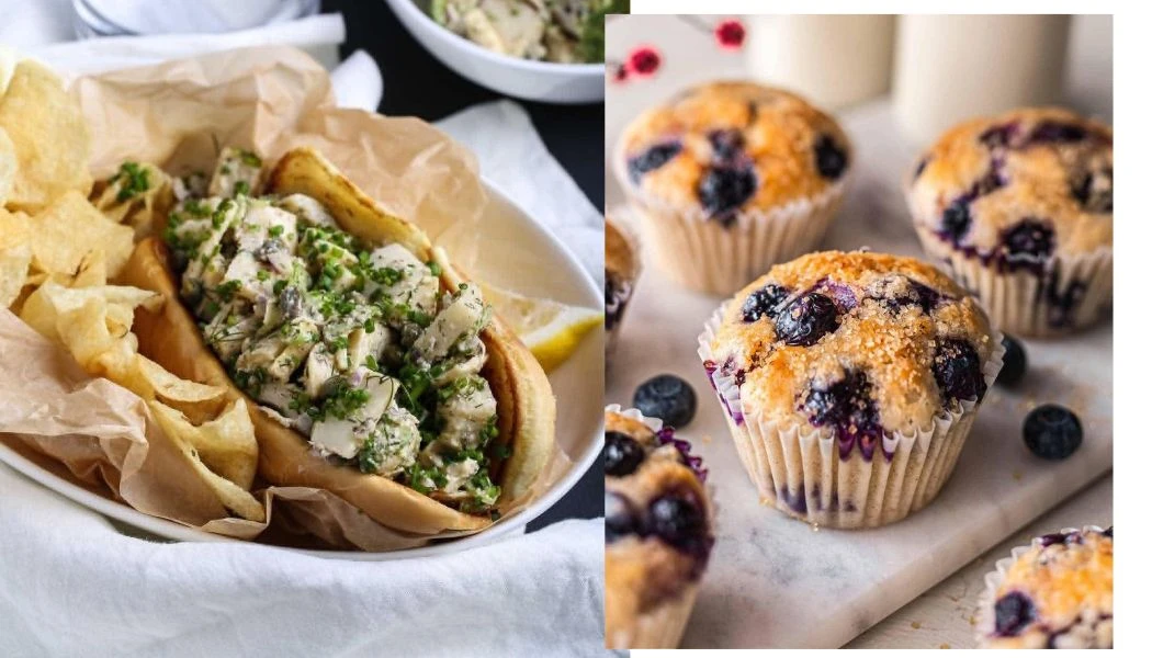 KWF lobster rolls and blueberry muffins 