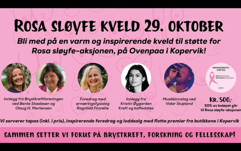 Rosa Sløyfe kveld 29 Oktober - UTSOLGT