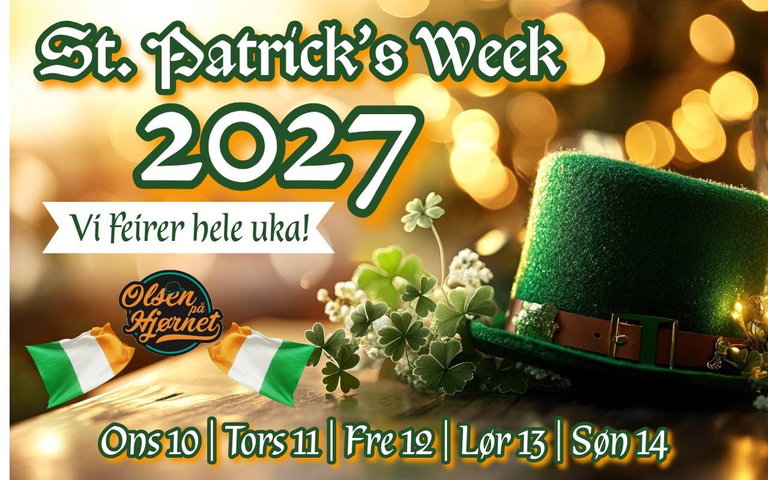 Bilde for St. Patricks Week ☘️ Olsen på Hjørnet