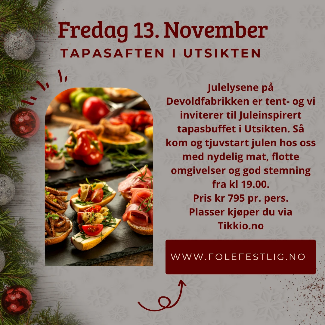 Juletapasbuffet i Utsikten