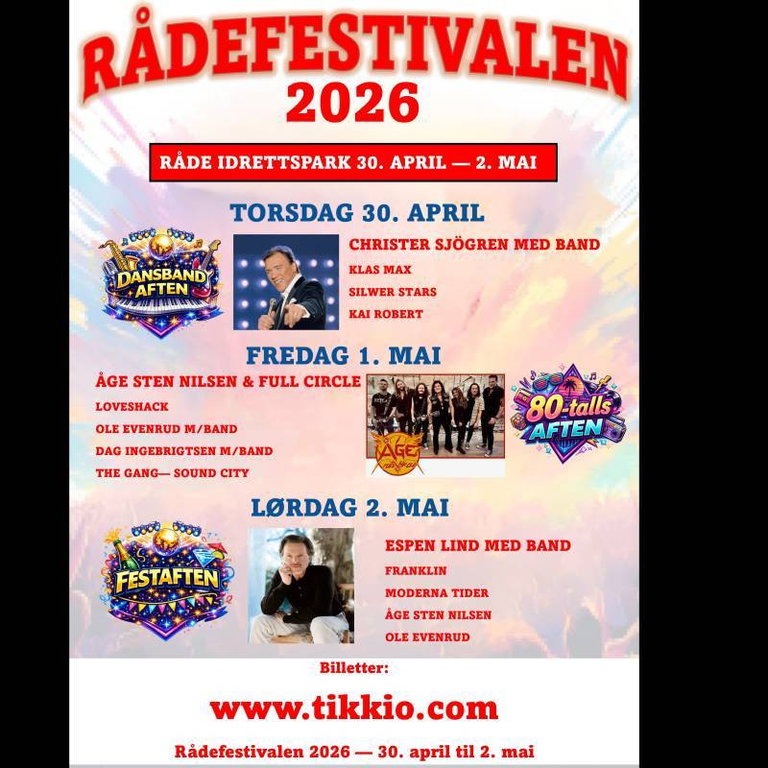 Rådefestivalen 2026 - 30. april til 2. mai