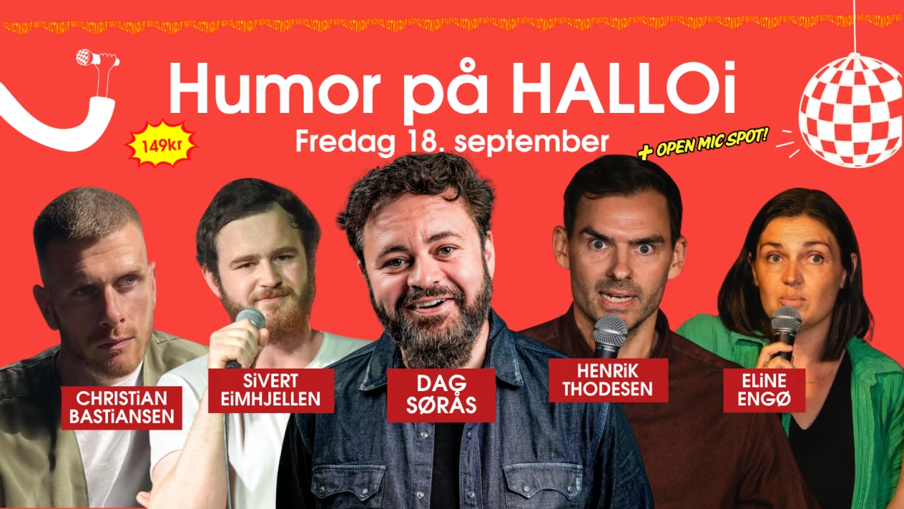 Humor på HALLOi | fem nye komikere hver uke 